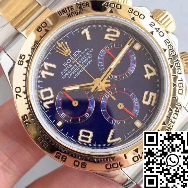 Dial Cosmograph Blue 3A Wrapped Gold Rolex Yellow 18K 116503 Daytona Factory 0820
